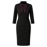 Poslovno dnevna haljina Noir Ribbon_Zea