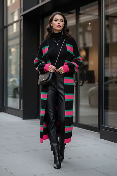 Kardigan Neon Stripe_Zea