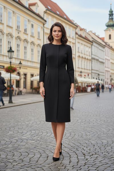 Poslovno_dnevna_haljina_Metropolitan_Poise_crna_Zea