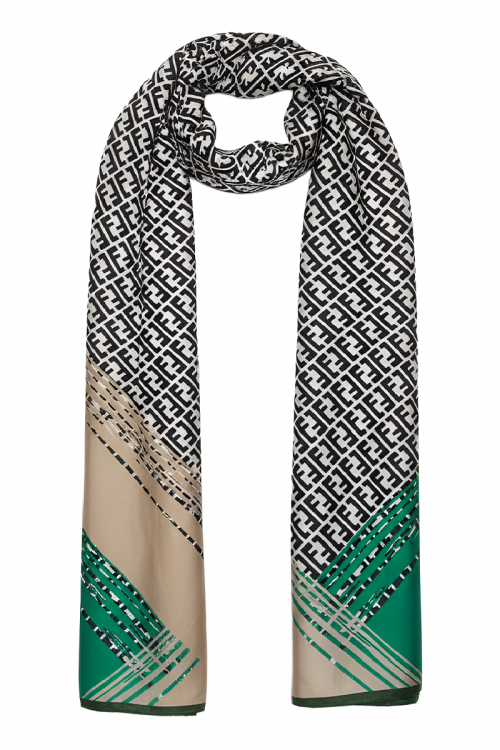 Svileni šal Geometric Vision_Zea