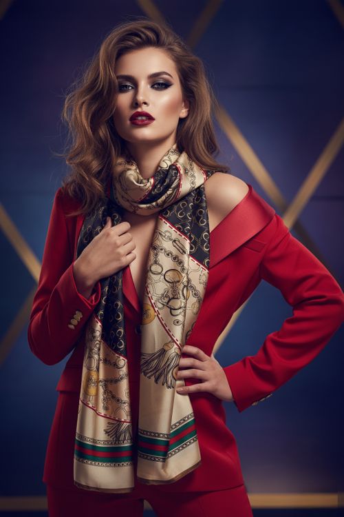 Svileni šal Royal Medallion_Zea