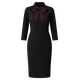 Poslovno dnevna haljina Noir Ribbon_Zea